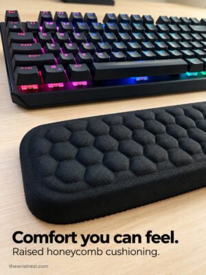 Premium black honeycomb wrist rests